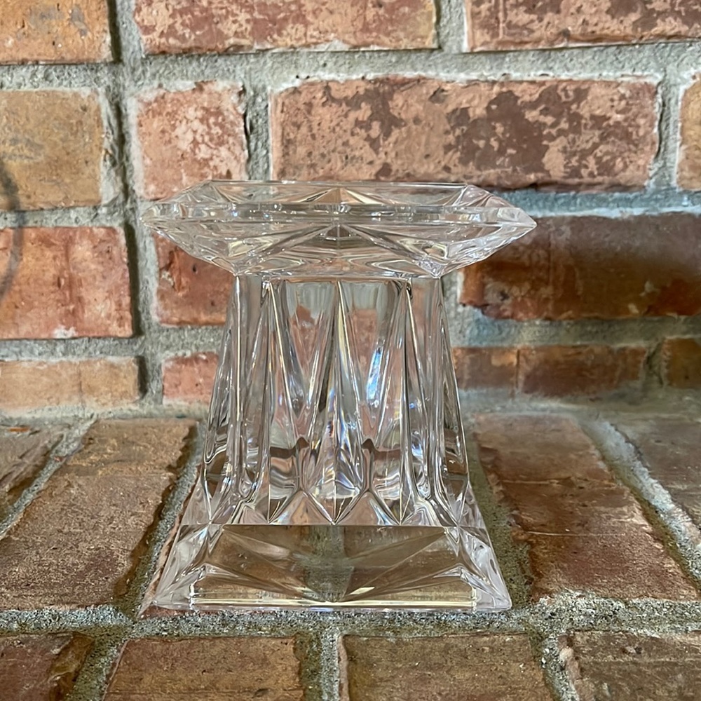 PartyLite Quad Prism Crystal Square Pillar Holder/Vase